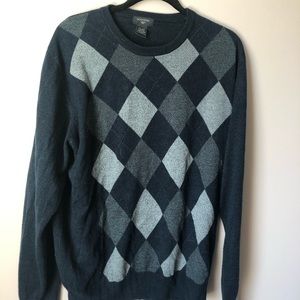 Docker’s Blue argyle sweater